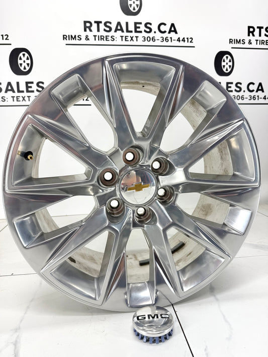 20x9 Chevy Silverado LTZ Factory OEM Polished Rims 6x139.7 (Takeoffs) - R&T Sales