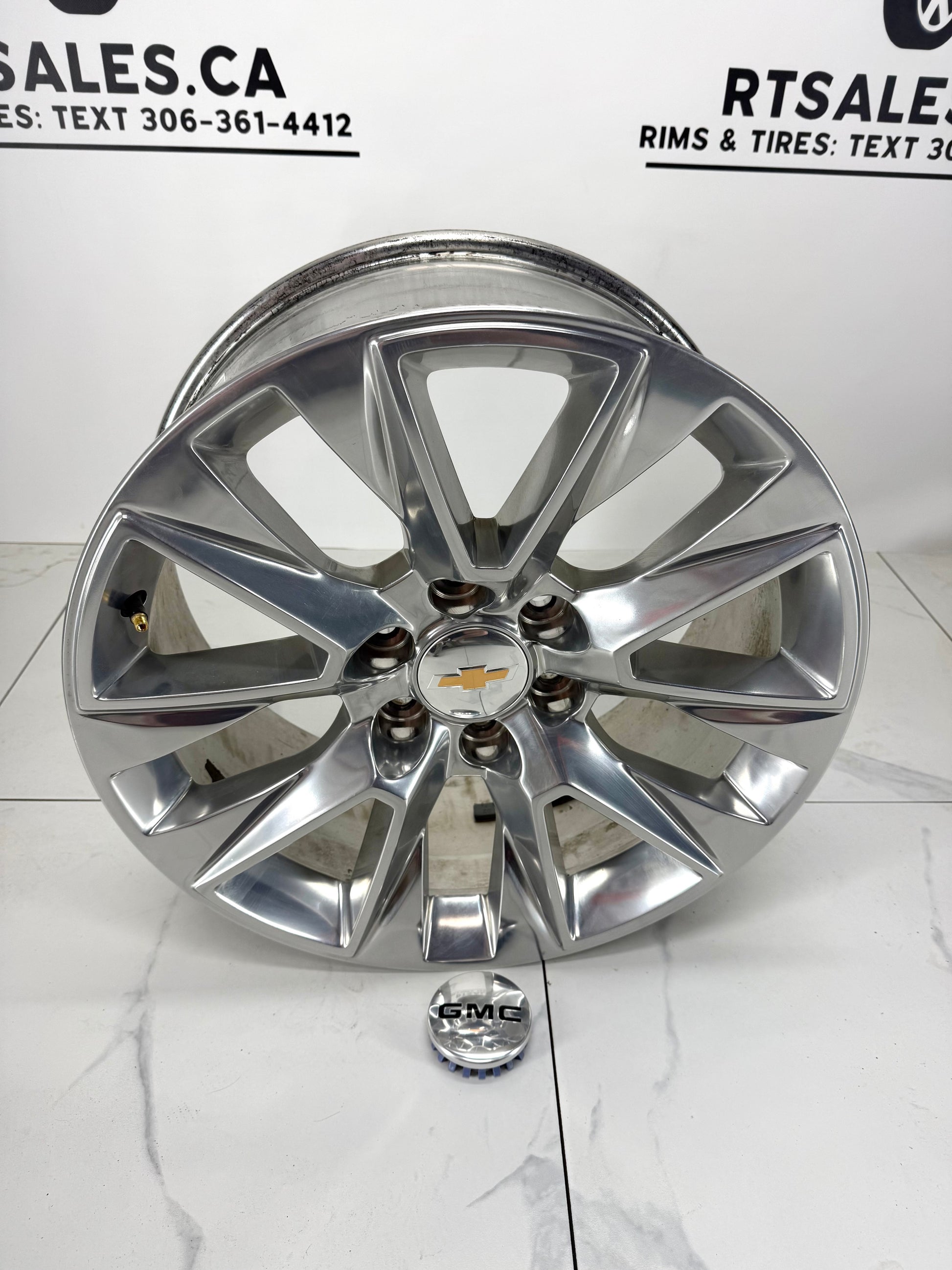 20x9 Chevy Silverado LTZ Factory OEM Polished Rims 6x139.7 (Takeoffs) - R&T Sales