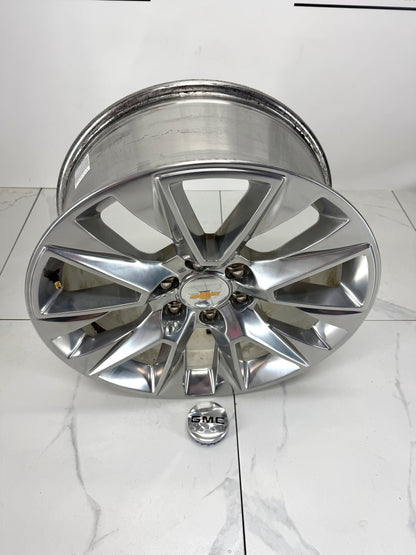 20x9 Chevy Silverado LTZ Factory OEM Polished Rims 6x139.7 (Takeoffs) - R&T Sales