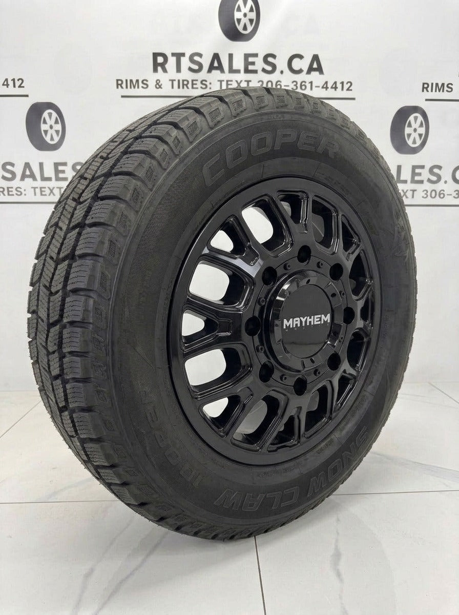 Cooper Snow Claw Winter Tires on 17" Mayhem Dually Rims 8x200 (Set of 6) - front wheel - R&T Sales