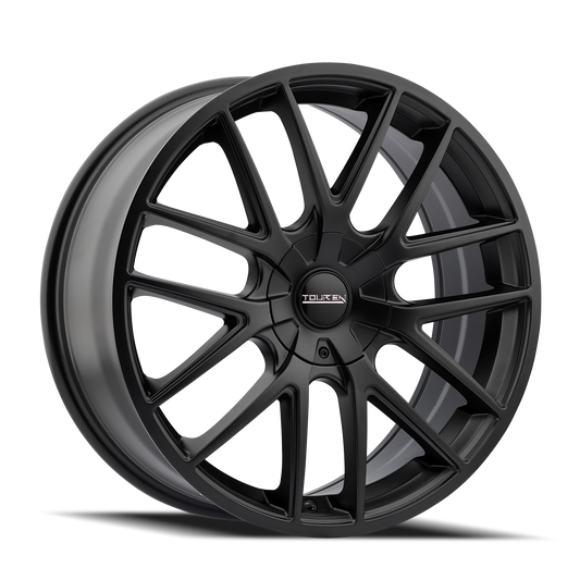 Touren TR60 Full Matte Black Rims 5x100 / 5x114.3 – 16", 17", 18"
