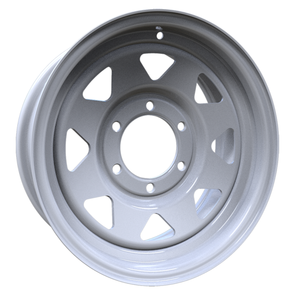 16x6 Envy 200WS White Spoke Trailer Wheels 6x139.7