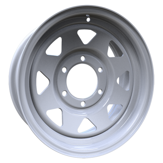 16x6 Envy 200WS White Spoke Trailer Wheels 6x139.7