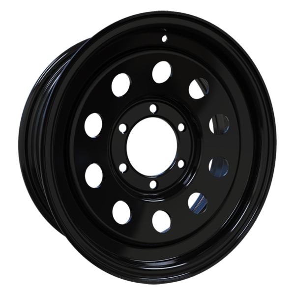 15x6 Envy 200GBM Gloss Black Modular Trailer Wheels 6x139.7