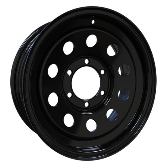 15x6 Envy 200GBM Gloss Black Modular Trailer Wheels 6x139.7