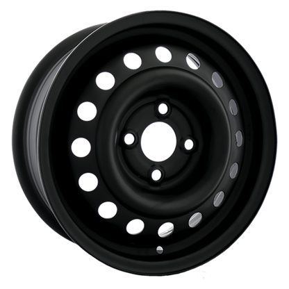 14x5.5 4x100 black steel wheel - R&T Sales