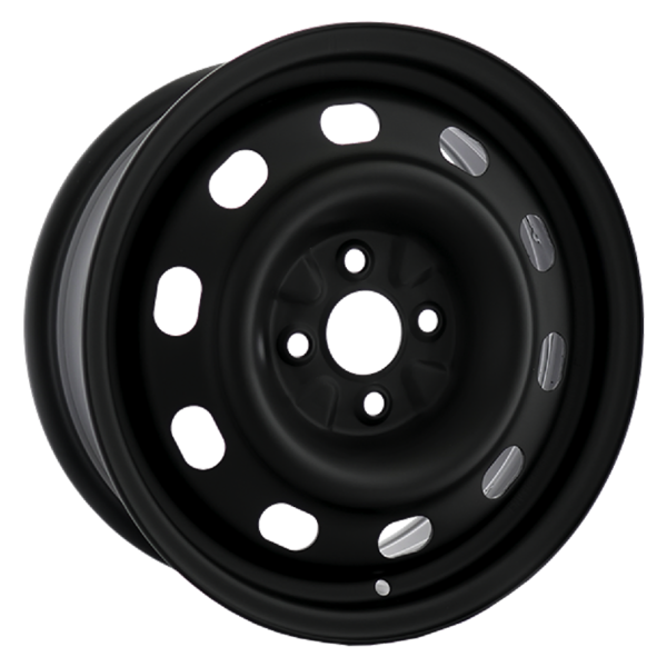 14", 15" & 16" Black Steel Rims 4x100 – Civic, Corolla & Kicks — 15x6 +42mm (57.1mm)