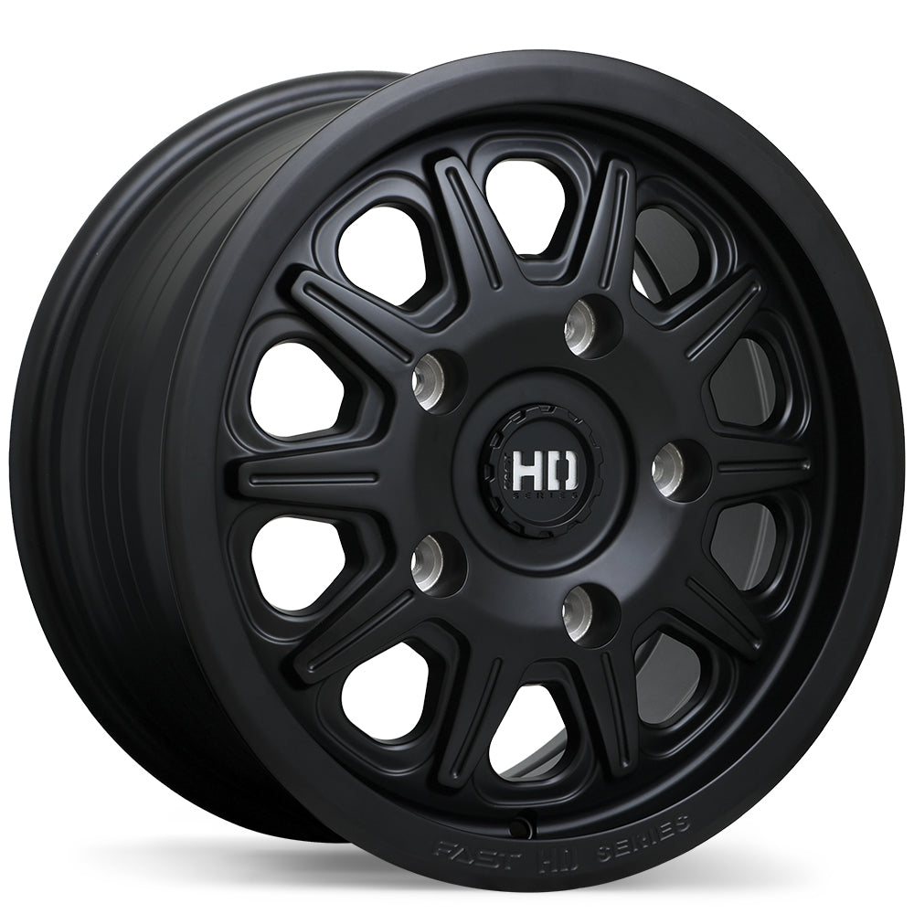 16x7.5 Fast HD Fury Satin Black rim, 5x160