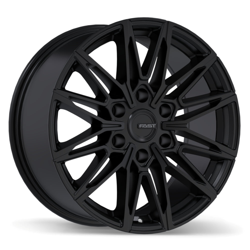 6x135, 6x139 Fast Nordik Satin Black Rims 18"