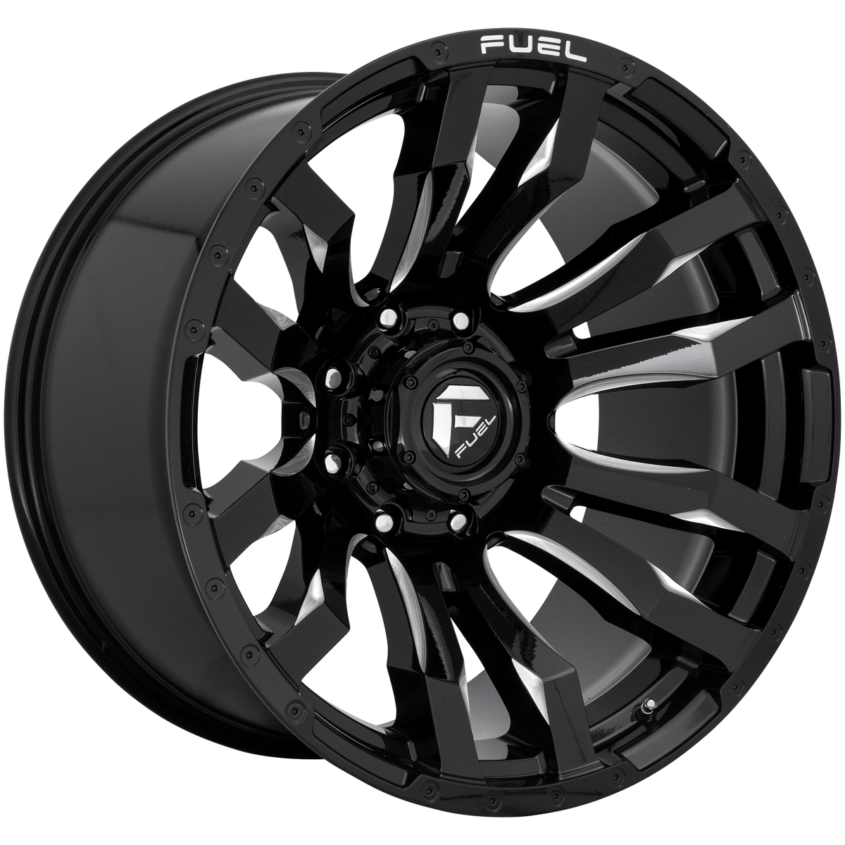 20x9 Fuel Blitz Gloss Black Milled Rims 6x139.7 — Gloss Black Milled