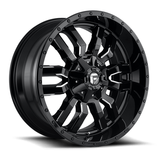 18x9 Fuel Sledge Gloss Black Milled Rims 6x135 6x139.7