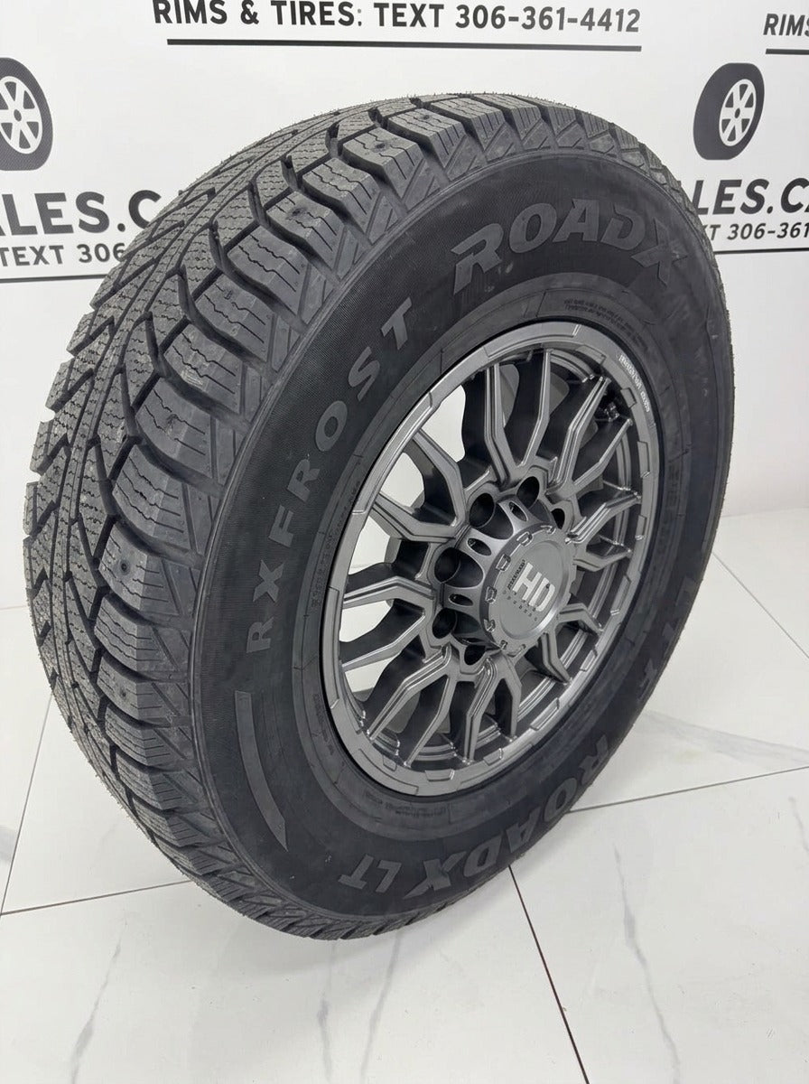 35x12.5R18 Winter Tires on 18" Fast Grit Rims 8x170 - R&T Sales