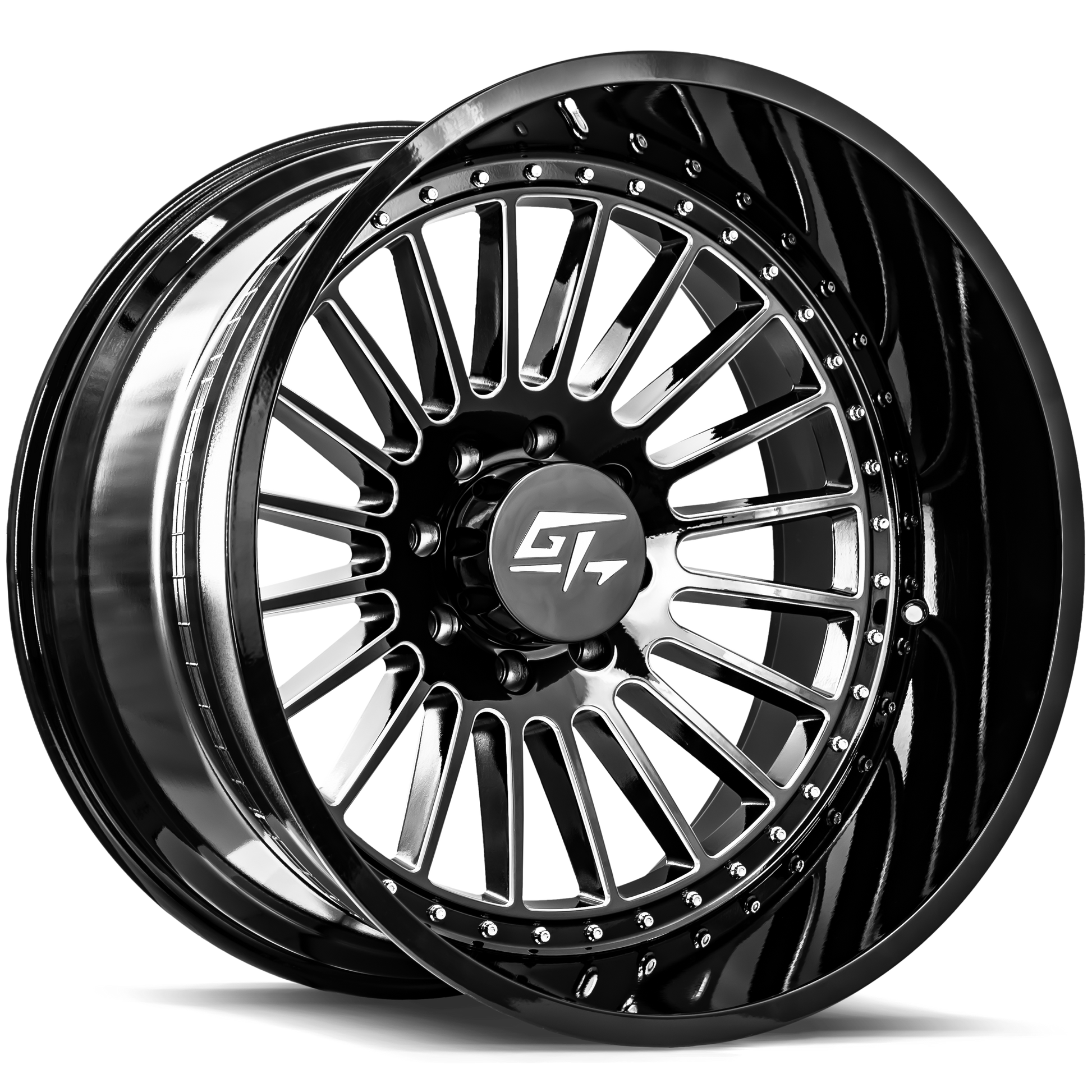 GT Off-Road Strike Gloss Black Milled 20x10 rim