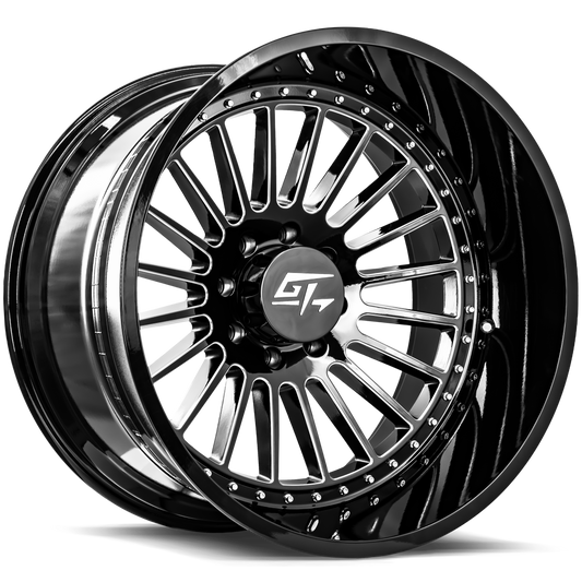 GT Off-Road Strike Gloss Black Milled 20x10 rim