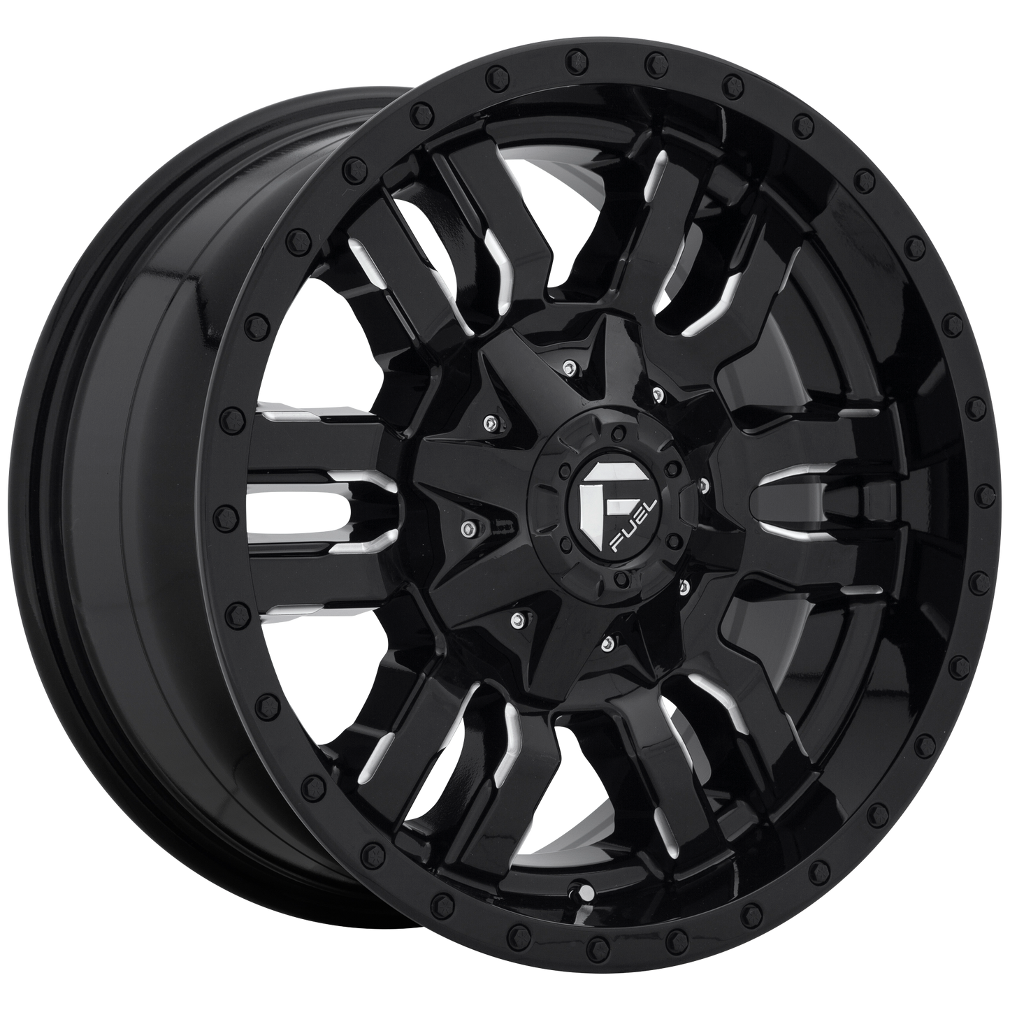 18x9 Fuel Sledge Rims 6x135, 6x139.7 — Gloss Black Milled
