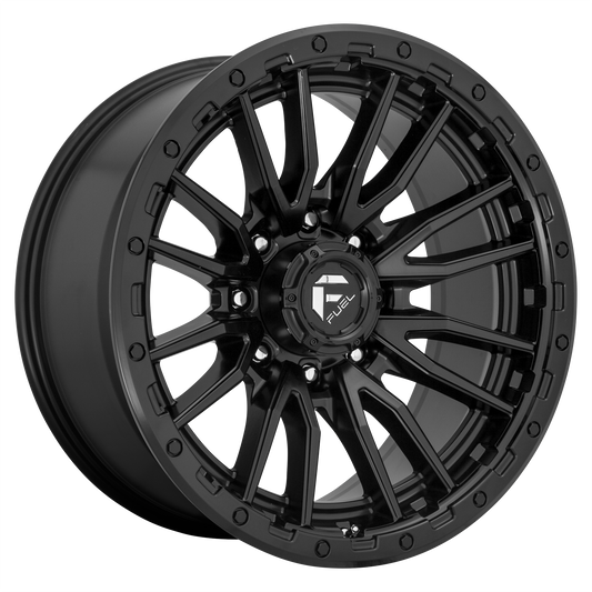 22x9 Fuel Rebel Rims 6x139.7 — Matte Black