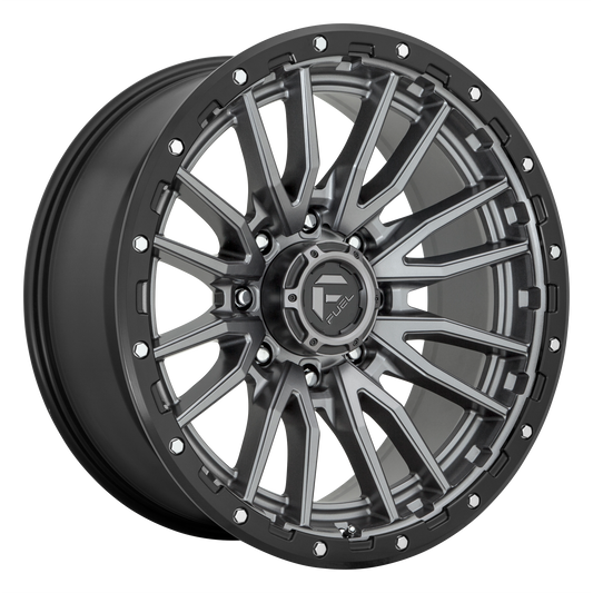 18x9 Fuel Rebel Rims 6x135 — Matte Gunmetal Black Bead Ring