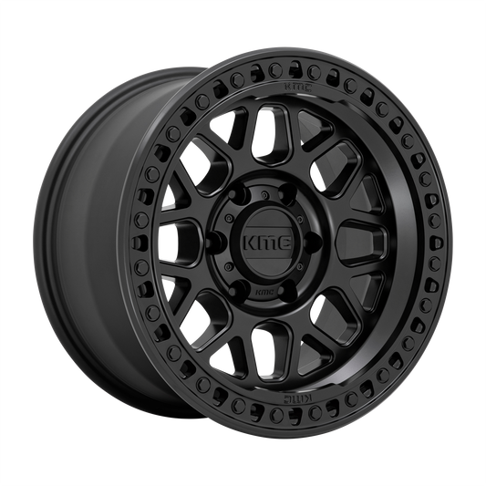 18x9 KMC GRS Rims 8x180 — Satin Black