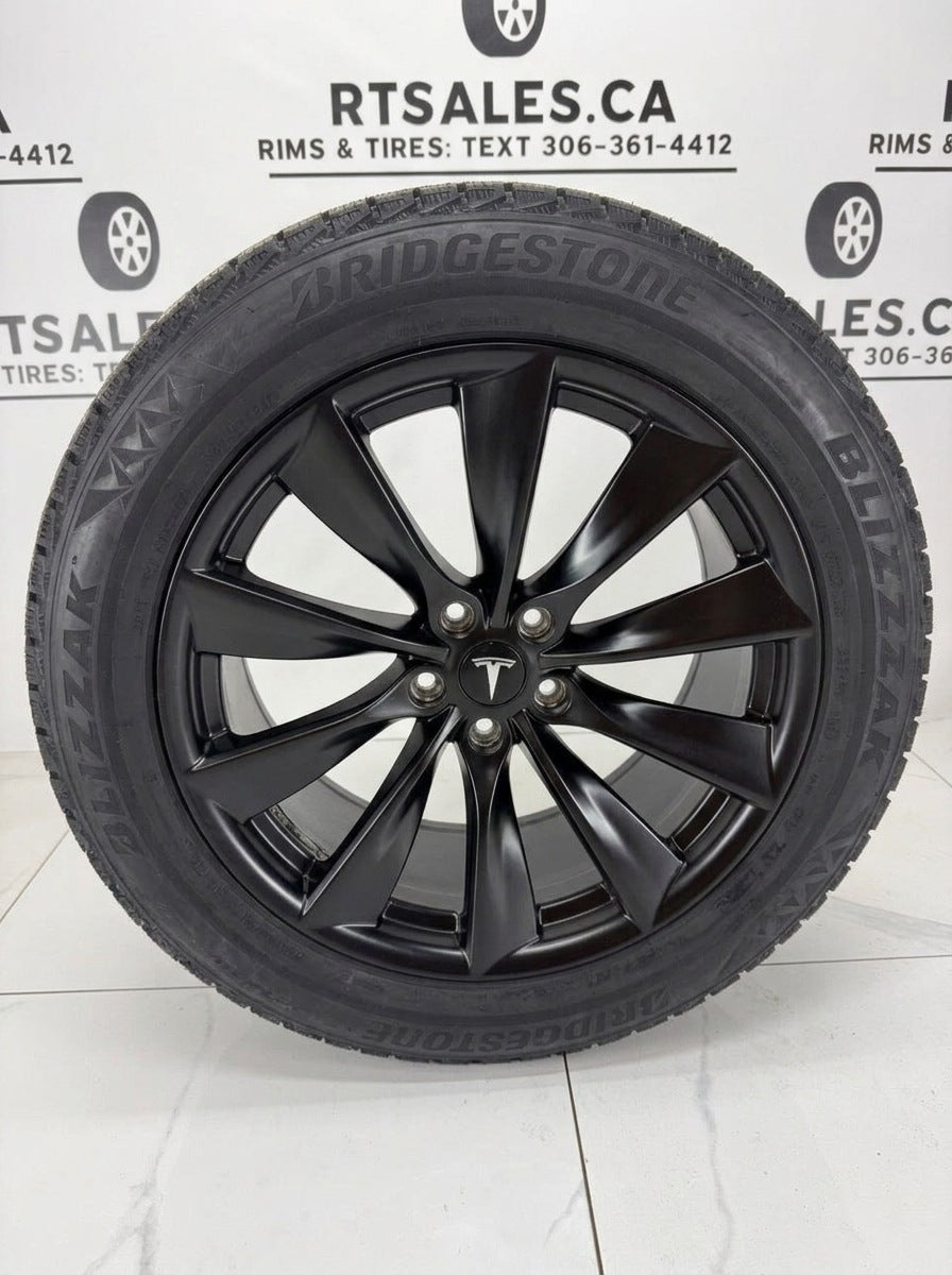Bridgestone Blizzak Icepeak Winter Tires on 18", 19" & 20" R241B Tesla Rims 5x114.3 - R&T Sales