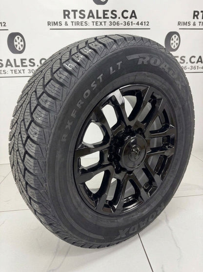 35x12.5R18 or 33x12.5R18 Winter Tires on 18" Replica Ram R273 Rims 8x165 - R&T Sales