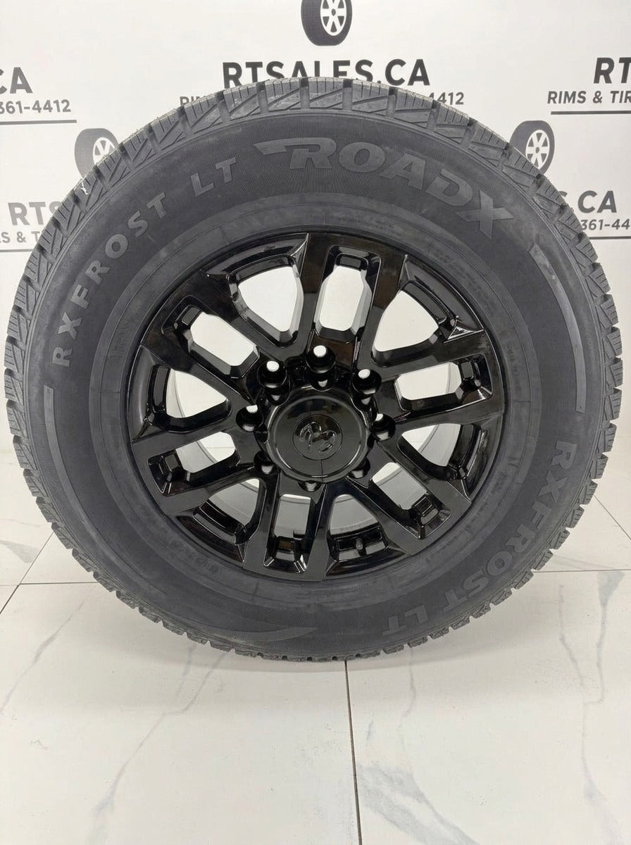 35x12.5R18 or 33x12.5R18 Winter Tires on 18" Replica Ram R273 Rims 8x165