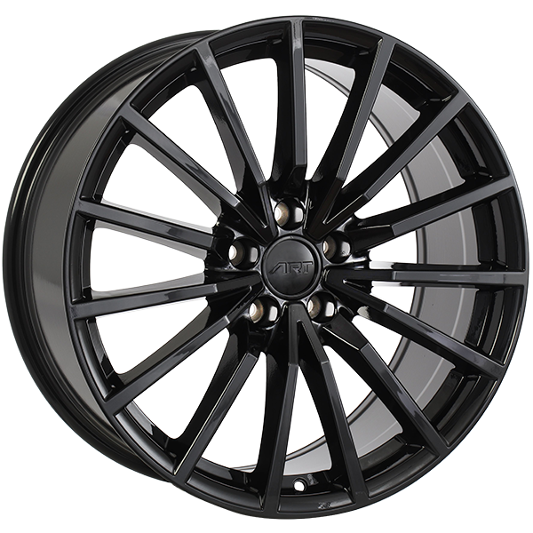 18x8 Replica 128 Gloss Black Rims 5x112 — Gloss Black