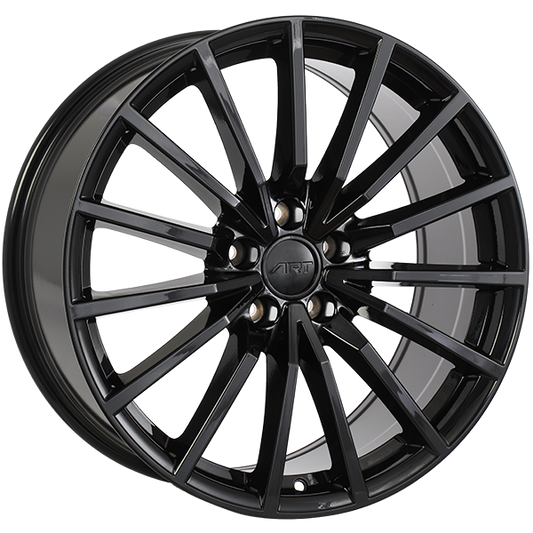 18x8 Replica 128 Gloss Black Rims 5x112 — Gloss Black