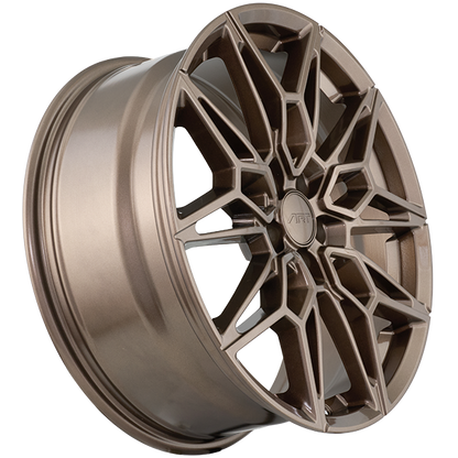 19x8 Replica 421 Gloss Bronze Rims 5x108 — Gloss Bronze, side view