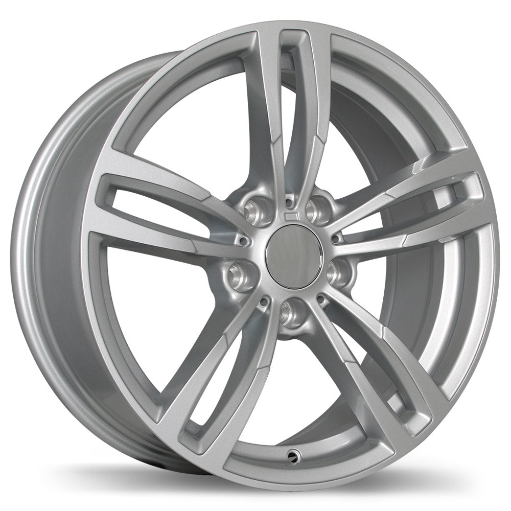 17" & 18" Replika R163A Gloss Silver Rims 5x120 – BMW 328i, 335i & 428i — Gloss Silver