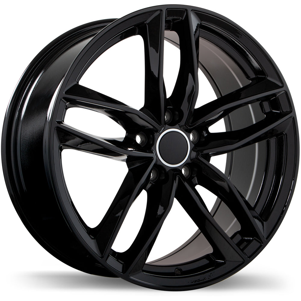 18x8 Replika R167 Gloss Black Rims 5x112 – Audi Q5, A4 & VW Passat — Gloss Black