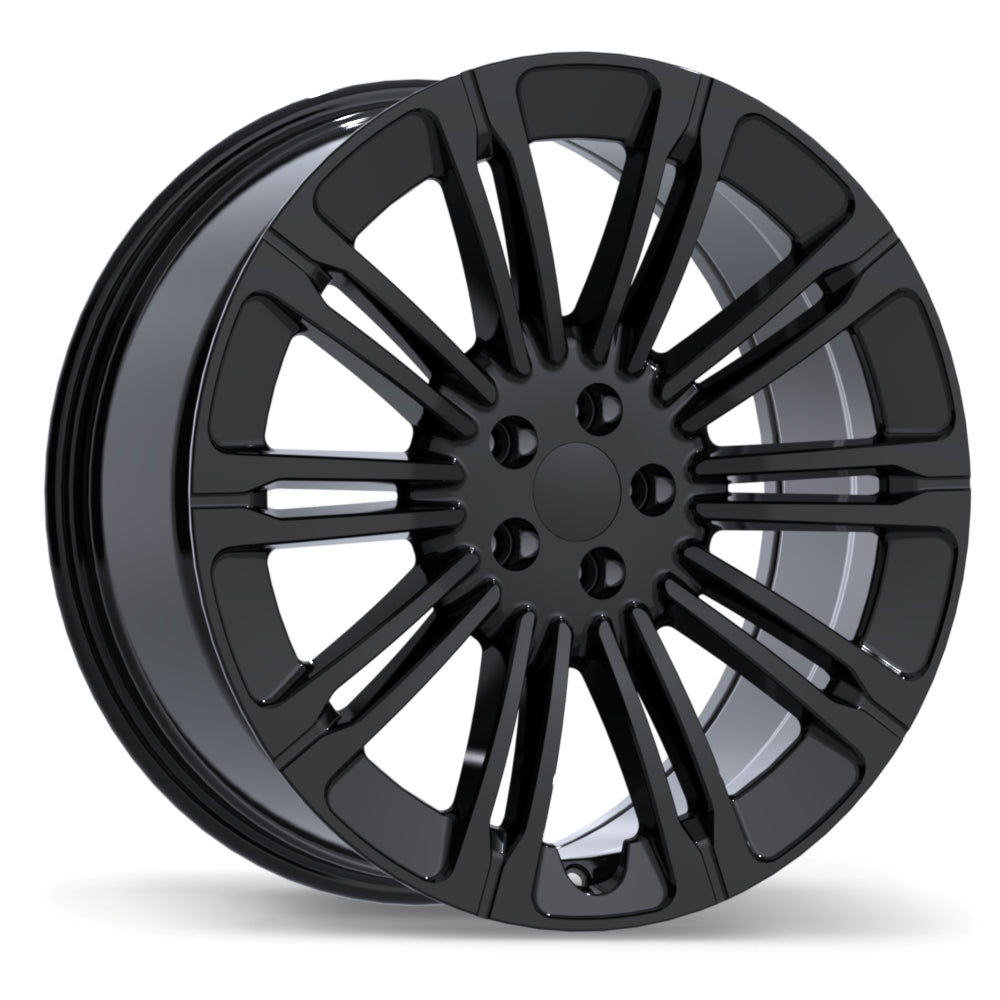 20" Replika R277 Gloss Black Rims 5x120 — Gloss Black