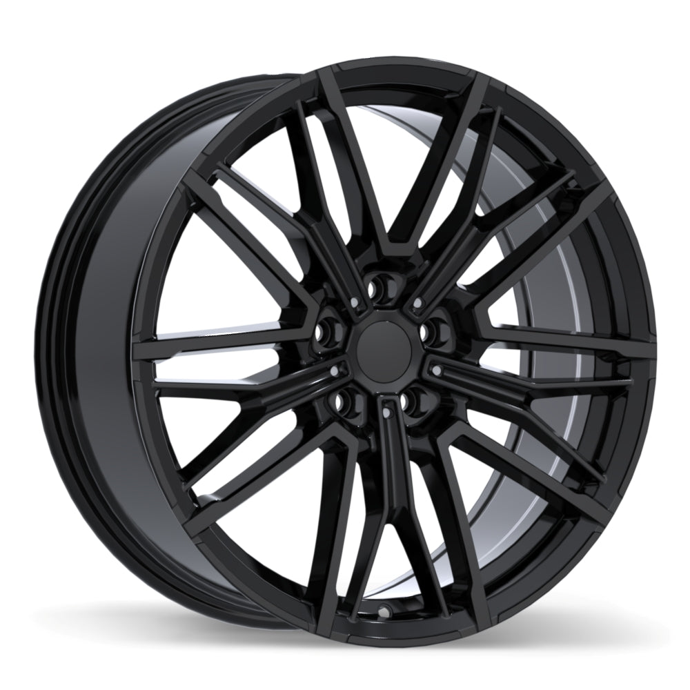 19" Replika R283 Gloss Black Rims 5x112 — Gloss Black