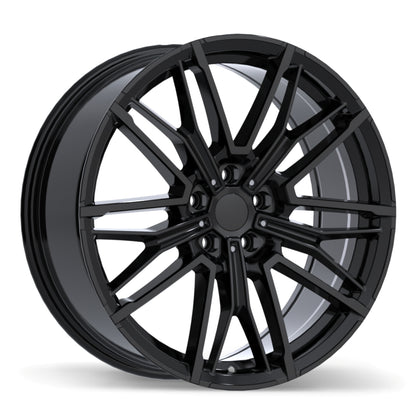 19" Replika R283 Gloss Black Rims 5x112 — Gloss Black