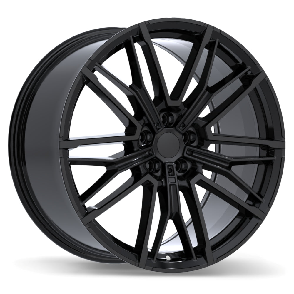 20x9 Replika R283 Gloss Black Rims 5x112 — Gloss Black