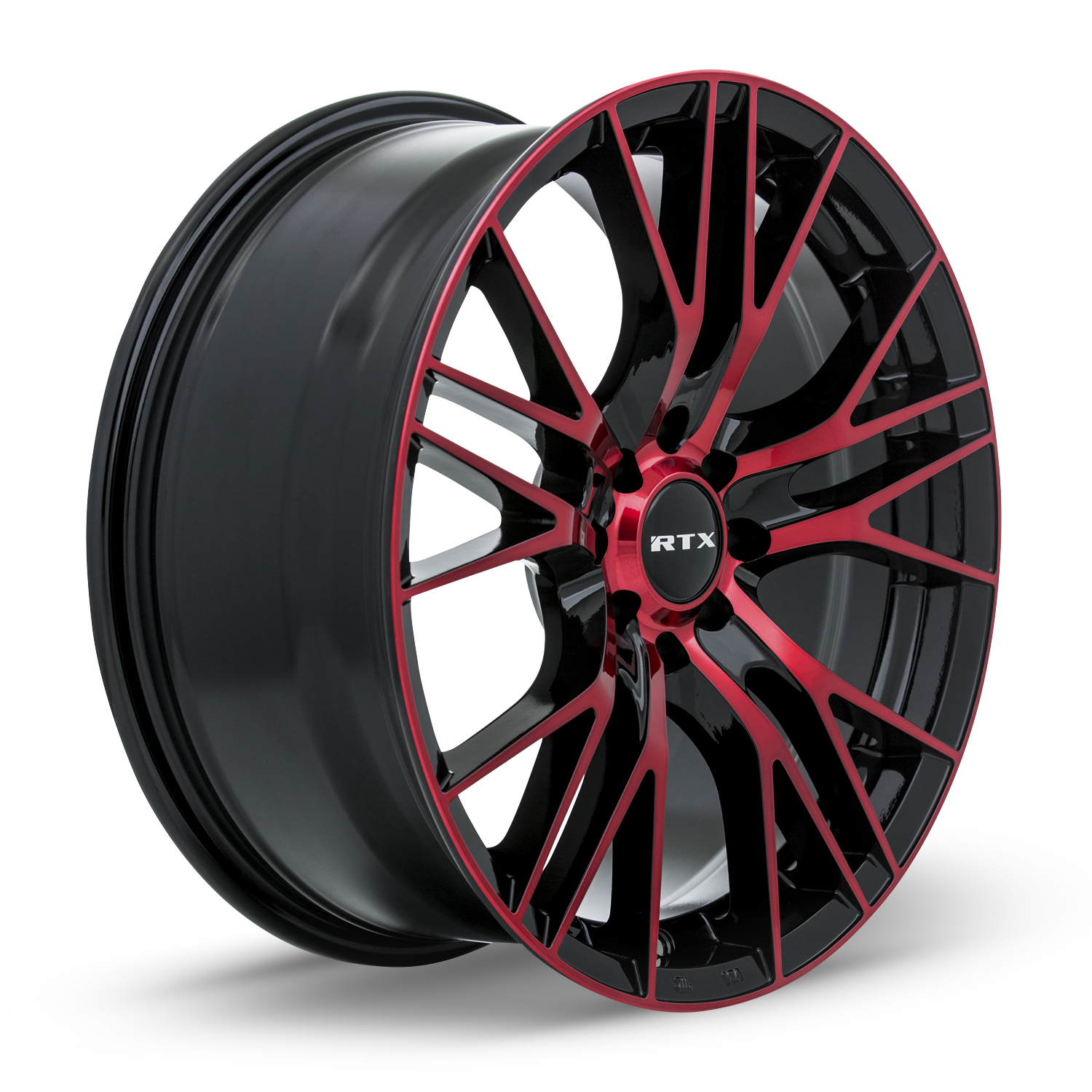 RTX Vertex black machined red rim profile view