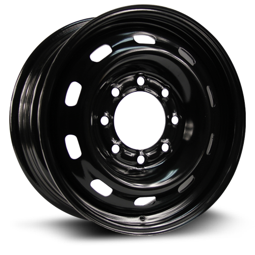 RTX A2185 17x7.5 black steel wheel with 8x165.1 bolt pattern