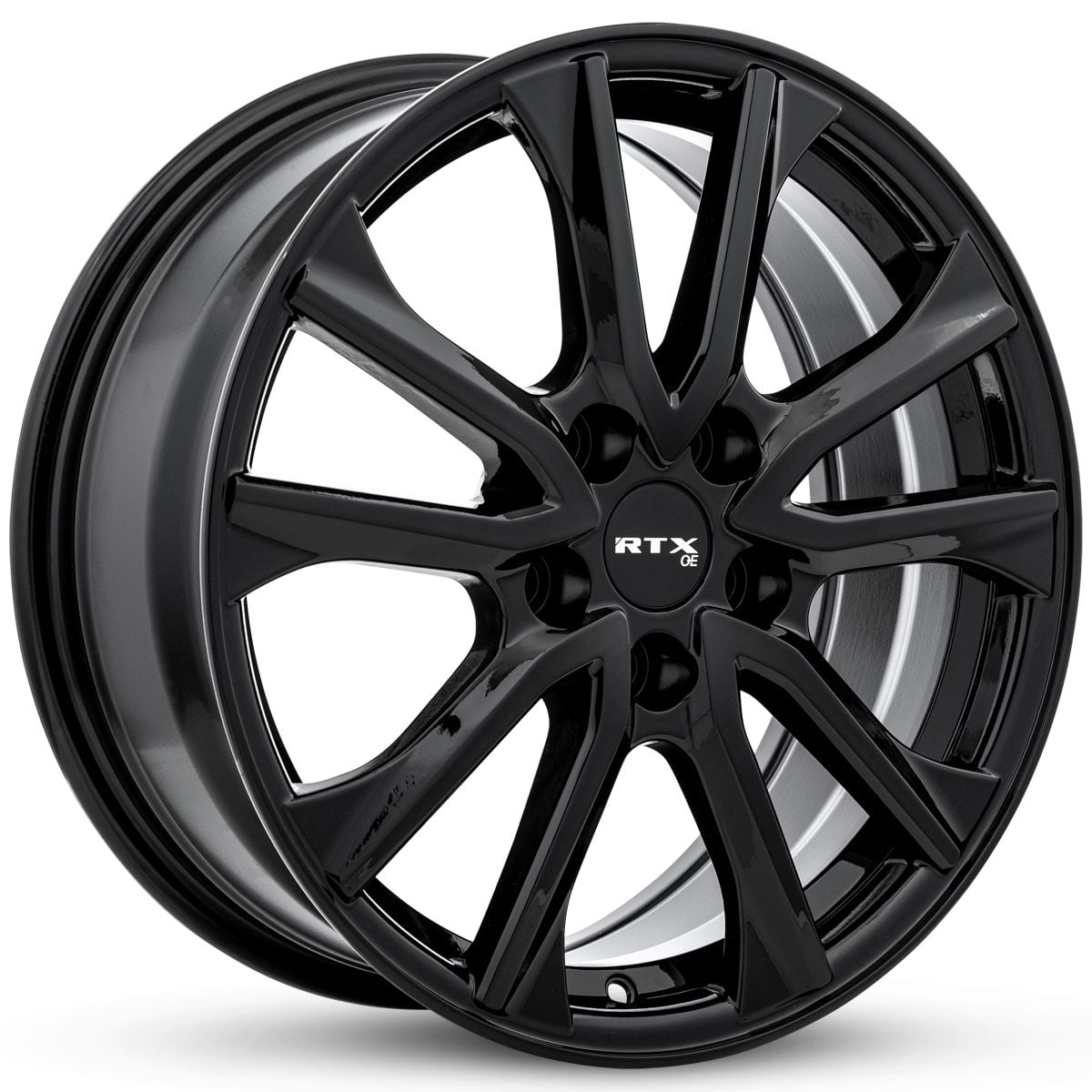 RTX Arai Gloss Black rim front view