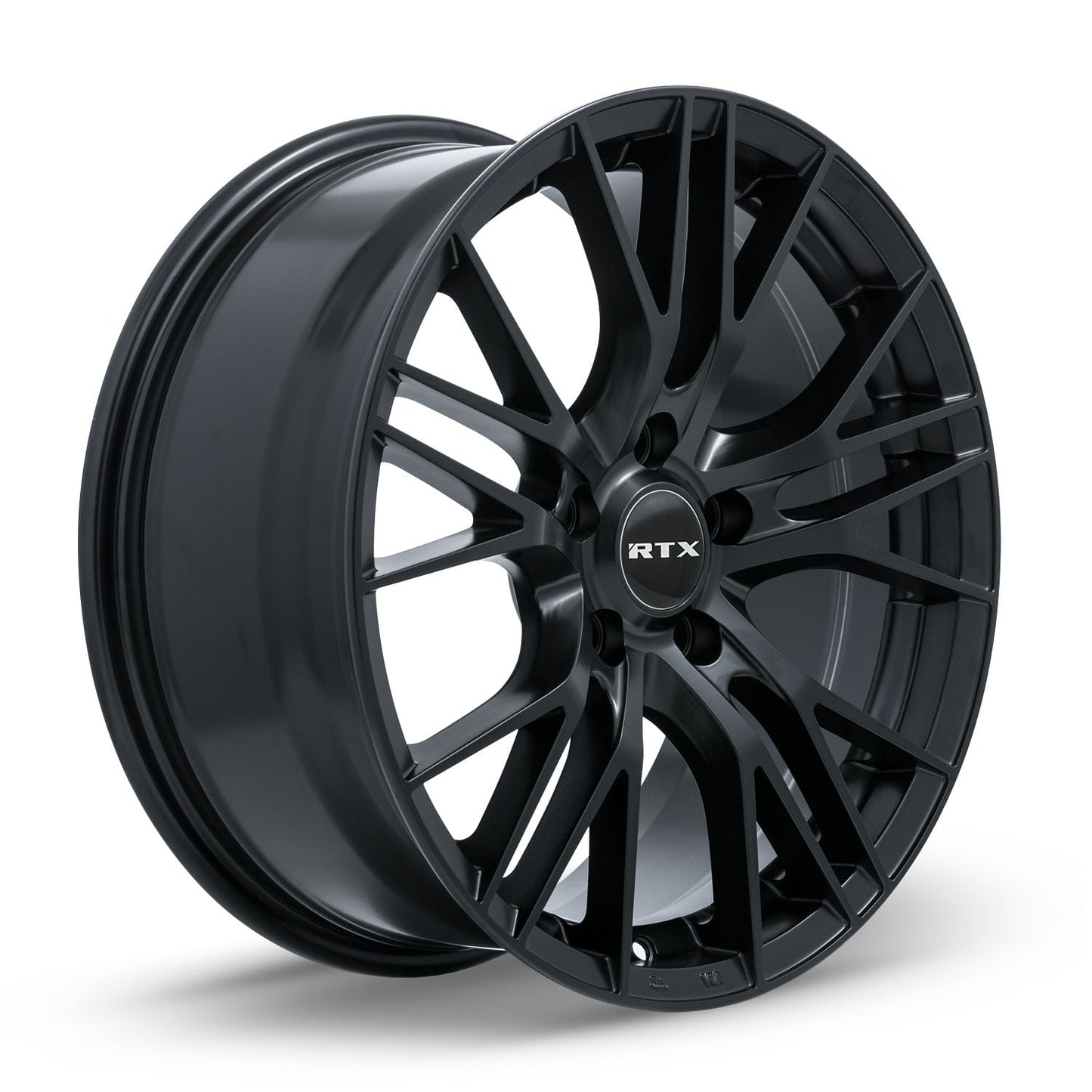 RTX Vertex Satin Black rim detail view