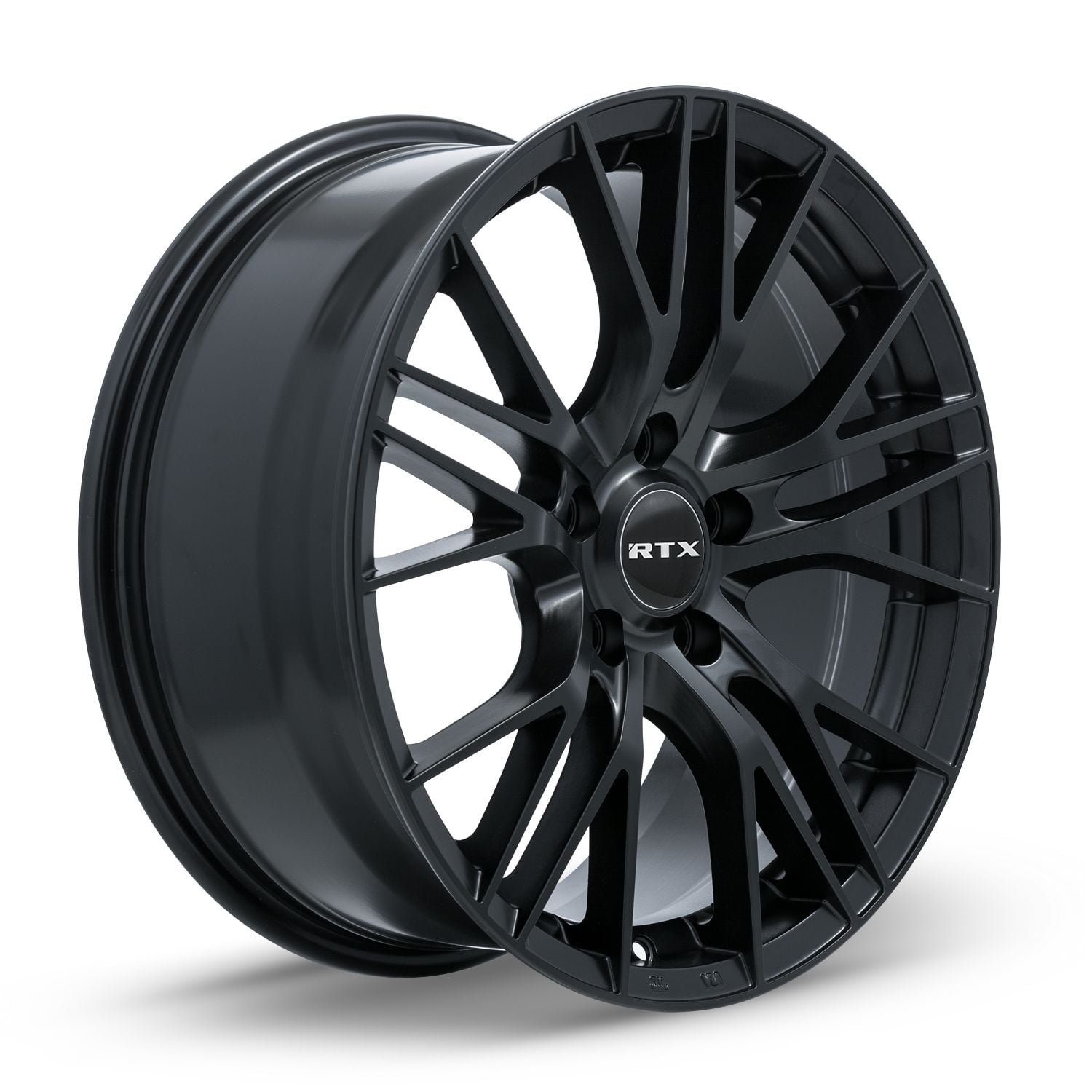 RTX Vertex Satin Black rim detail view