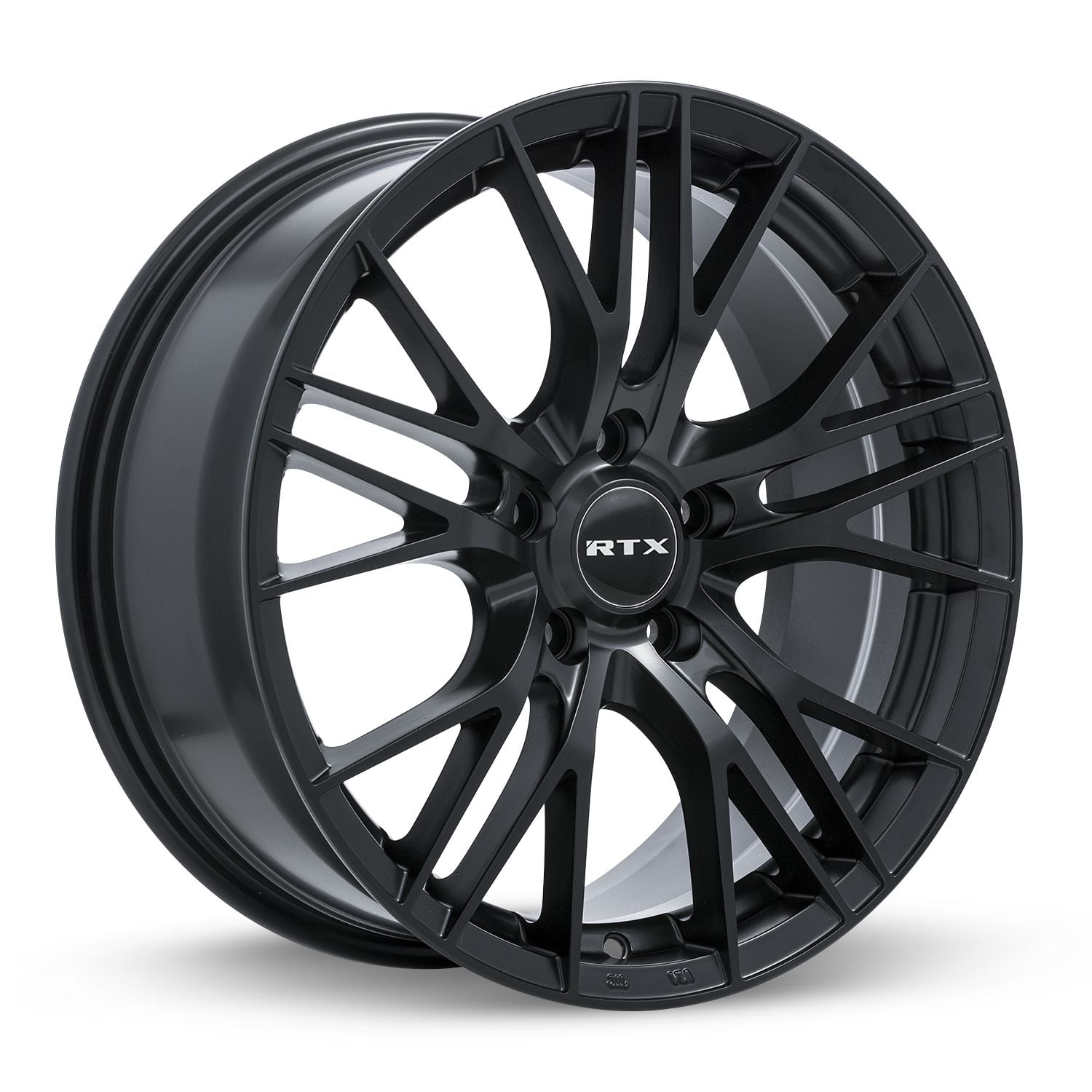 RTX Vertex Satin Black rim front view