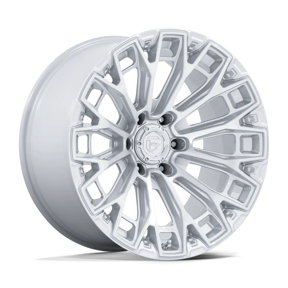17x9 Fuel Trax Gloss Silver Machined Face Rims 6x139.7
