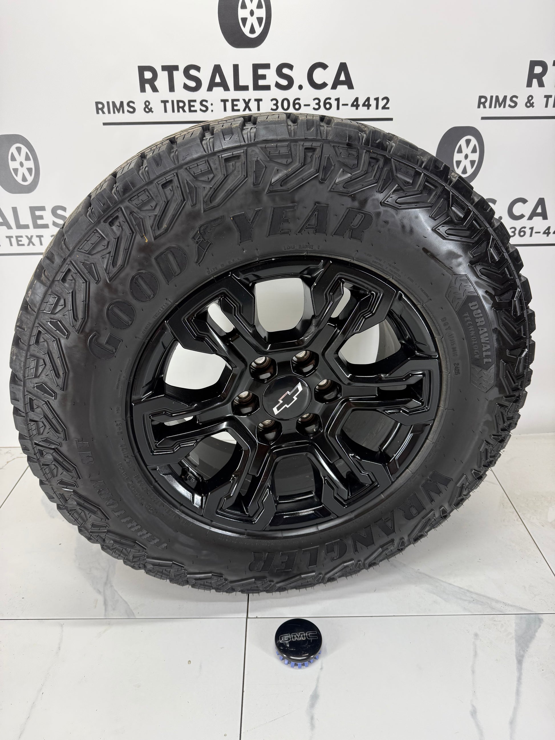 LT275/70R18 Goodyear Wrangler Territory MT on 18" Chevy Silverado ZR2 rim - R&T Sales