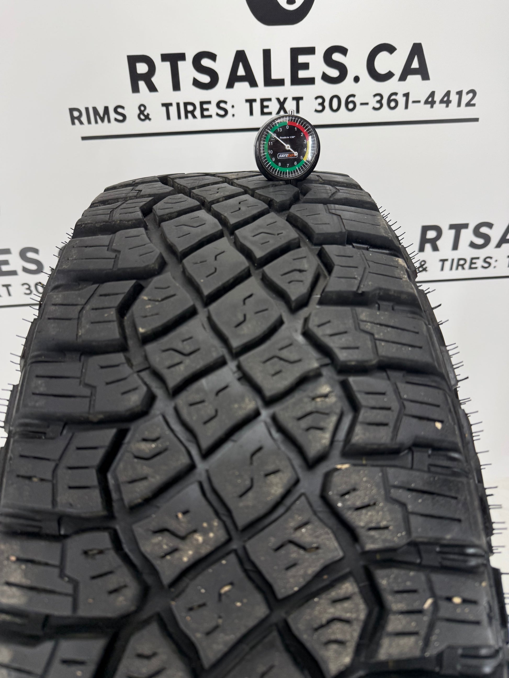 Tread depth gauge on worst tire of the set - R&T Sales