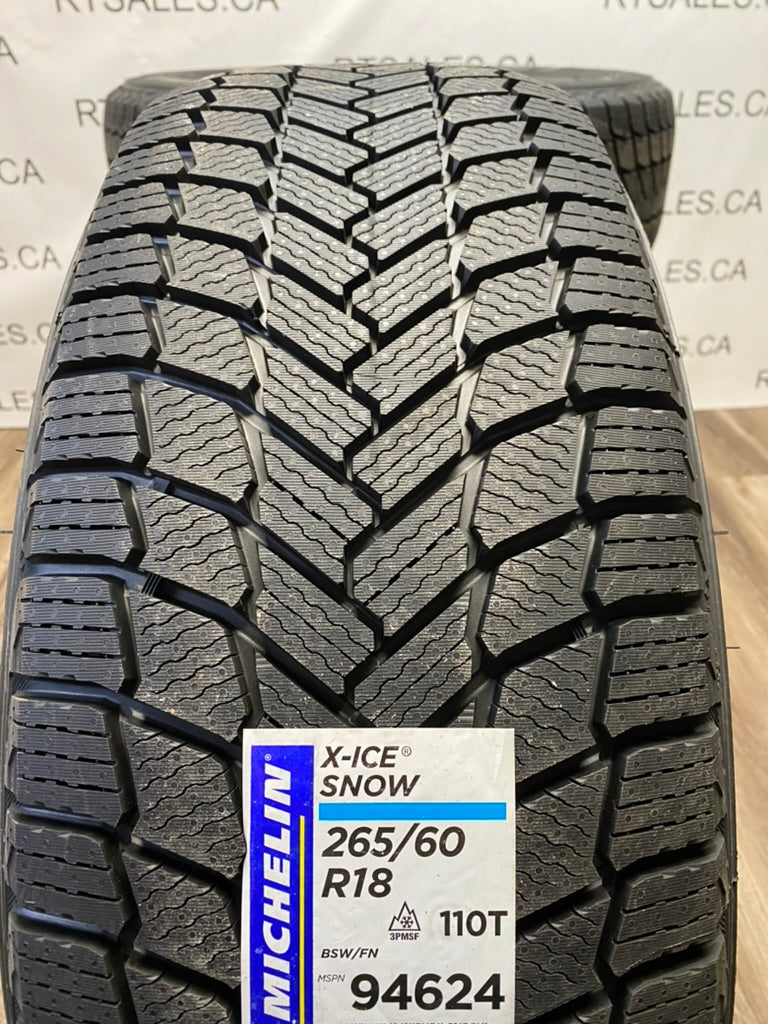 265/60/18 Michelin X-ICE SNOW SUV Winter Tires