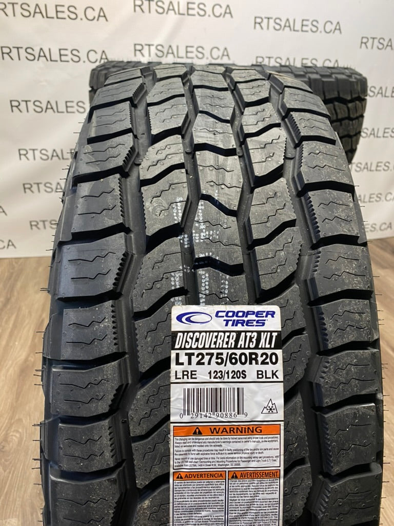 LT 275/60/20 Cooper Discoverer AT3 All weather tires. 10 ply