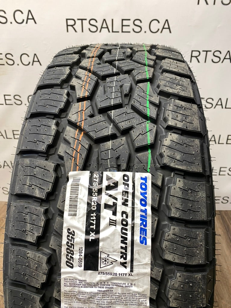 275/55/20 Toyo Open Country A/T III.  /4 tires