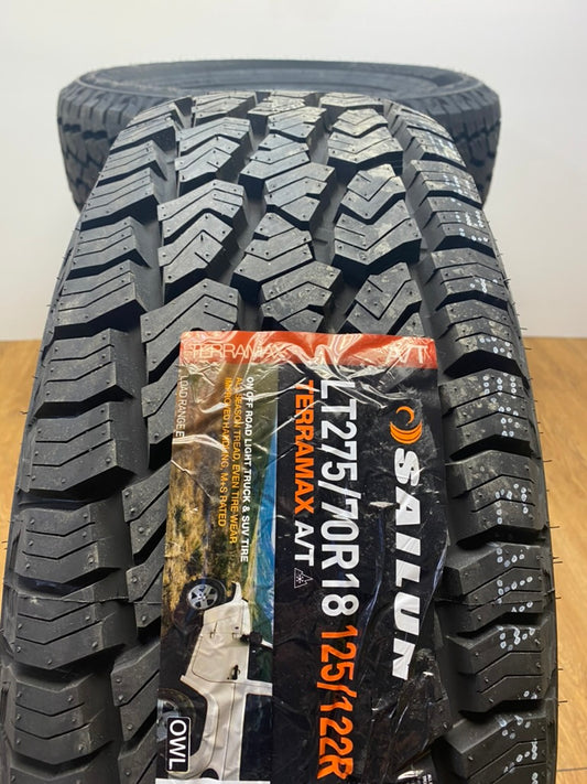 LT 275/70/18 Sailun TERRAMAX 3PMS A/T E All Weather Tires - R&T Sales 