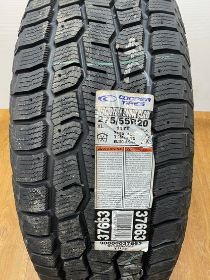275/55/20 Cooper DISCOVERER SNOW CLAW XL Studdable Winter Tires