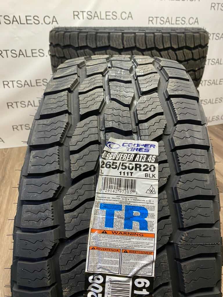 265/50/20 Cooper Discoverer AT/3 All weather tires