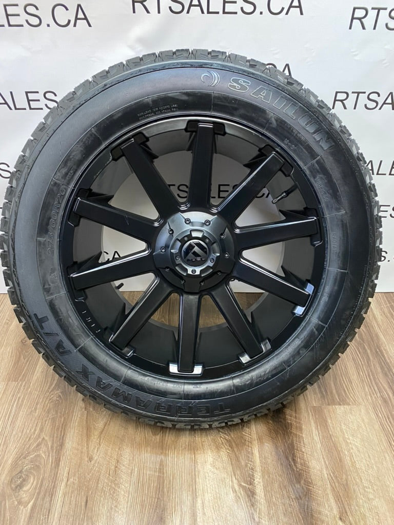275/60/20 All Weather tires Fuel Rims 6x135 6x139 GM RAM FORD
